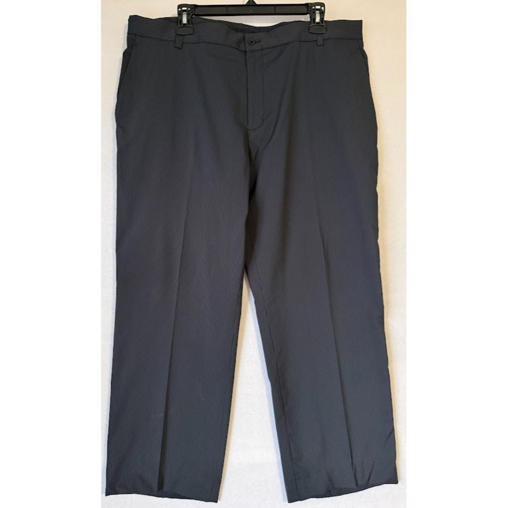 Nike Golf Dri-Fit Pants 38X30 Black Thin Stripe Stretch Performance Straight Leg